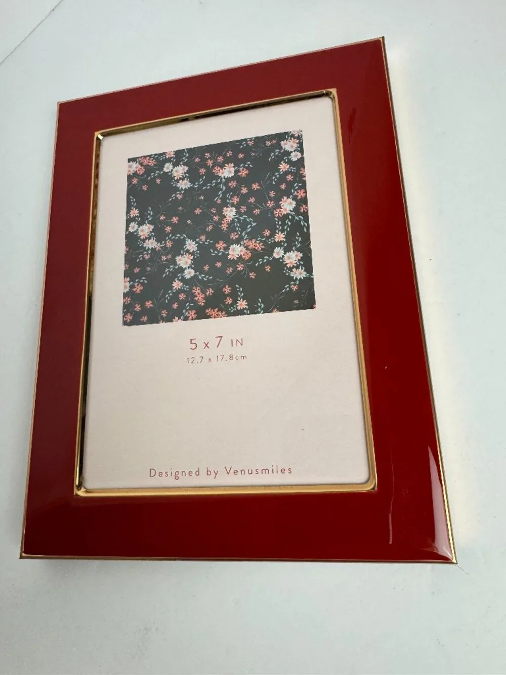 NWOT  Rare Frame RED & GOLD  Designed by Venusmiles  Style - Art Deco / Modern